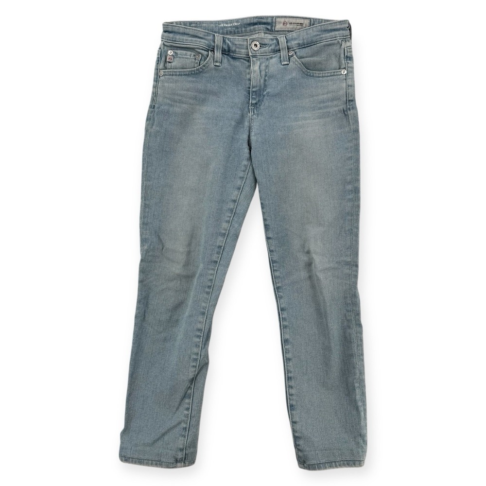 AG Adriano Goldschmied Prima Crop Jeans Womens 25 Cigarette Low Rise Light Denim